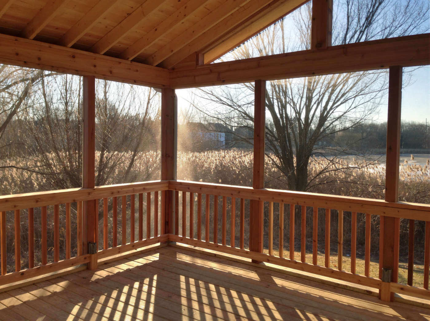 Custom screened porch