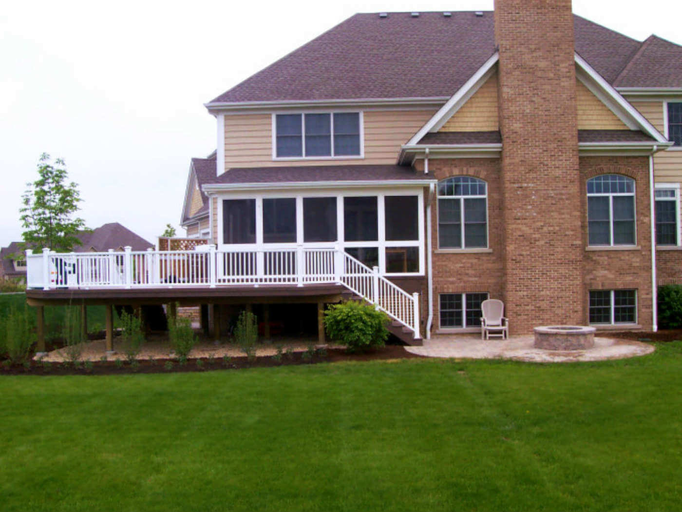 Custom deck and screened porch combination