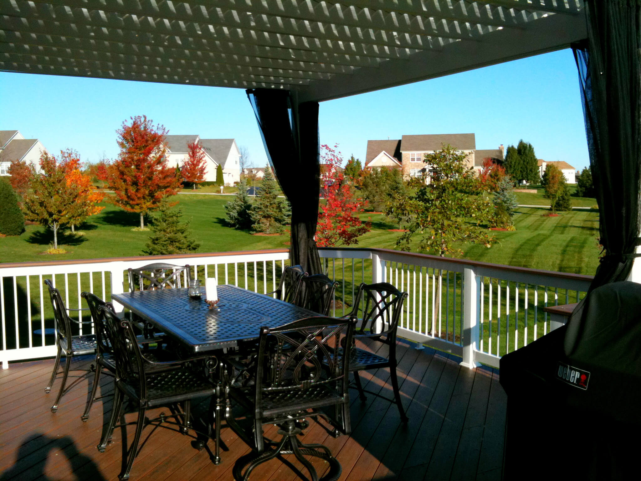 Custom deck with pergola