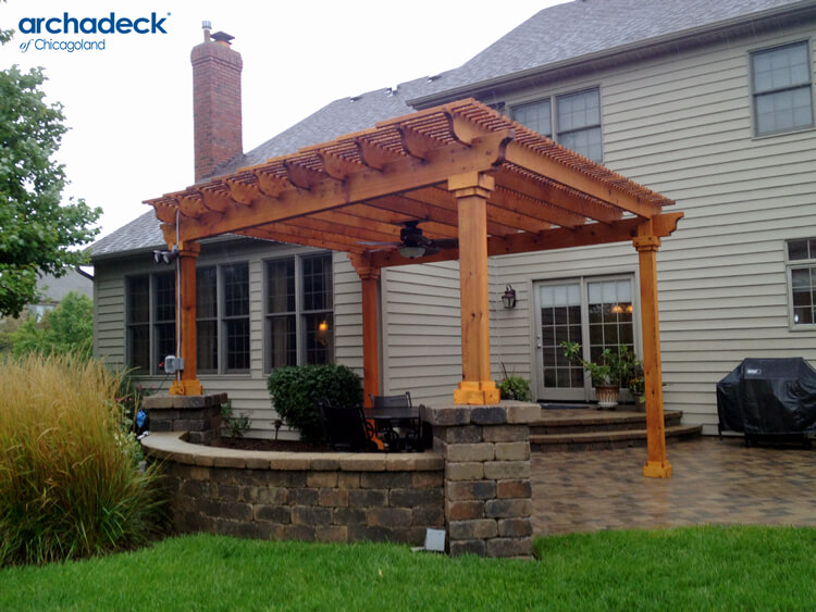 Custom cedar pergola