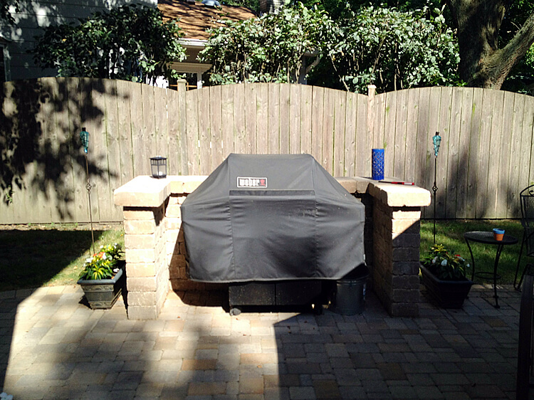 Custom patio with New Westin Wall Grill Surround