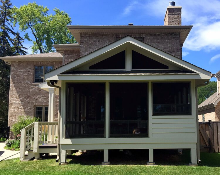 Custom screened porch