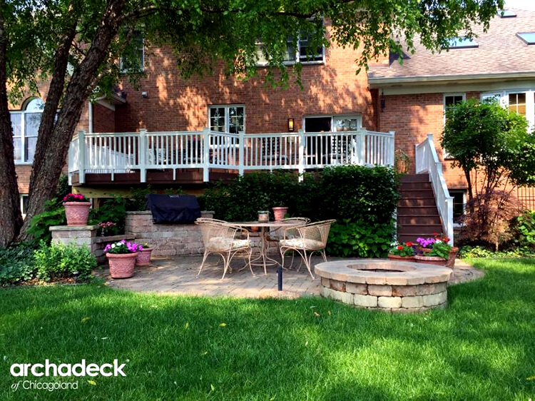 paver patio and deck