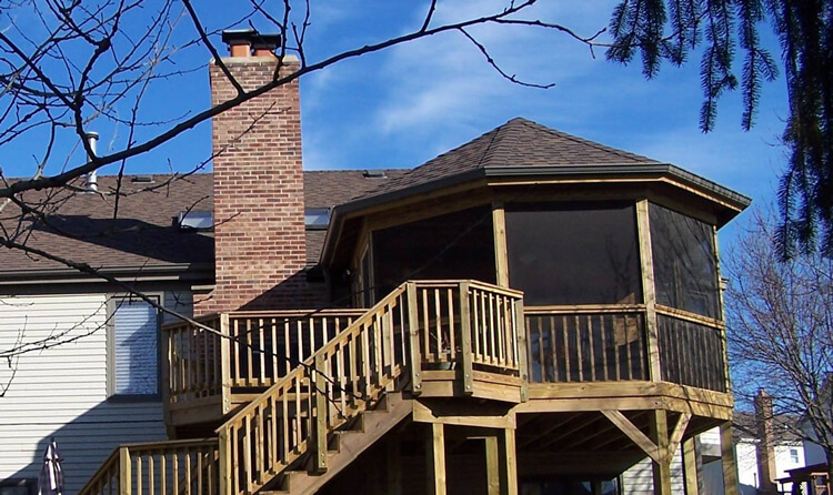 Custom screened porch sanctuary