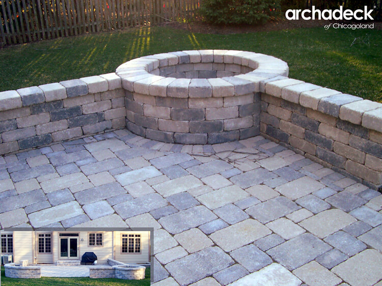 Custom stone fire pit