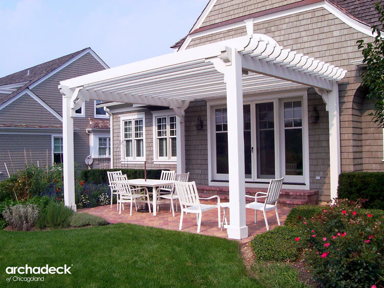 White cedar pergola