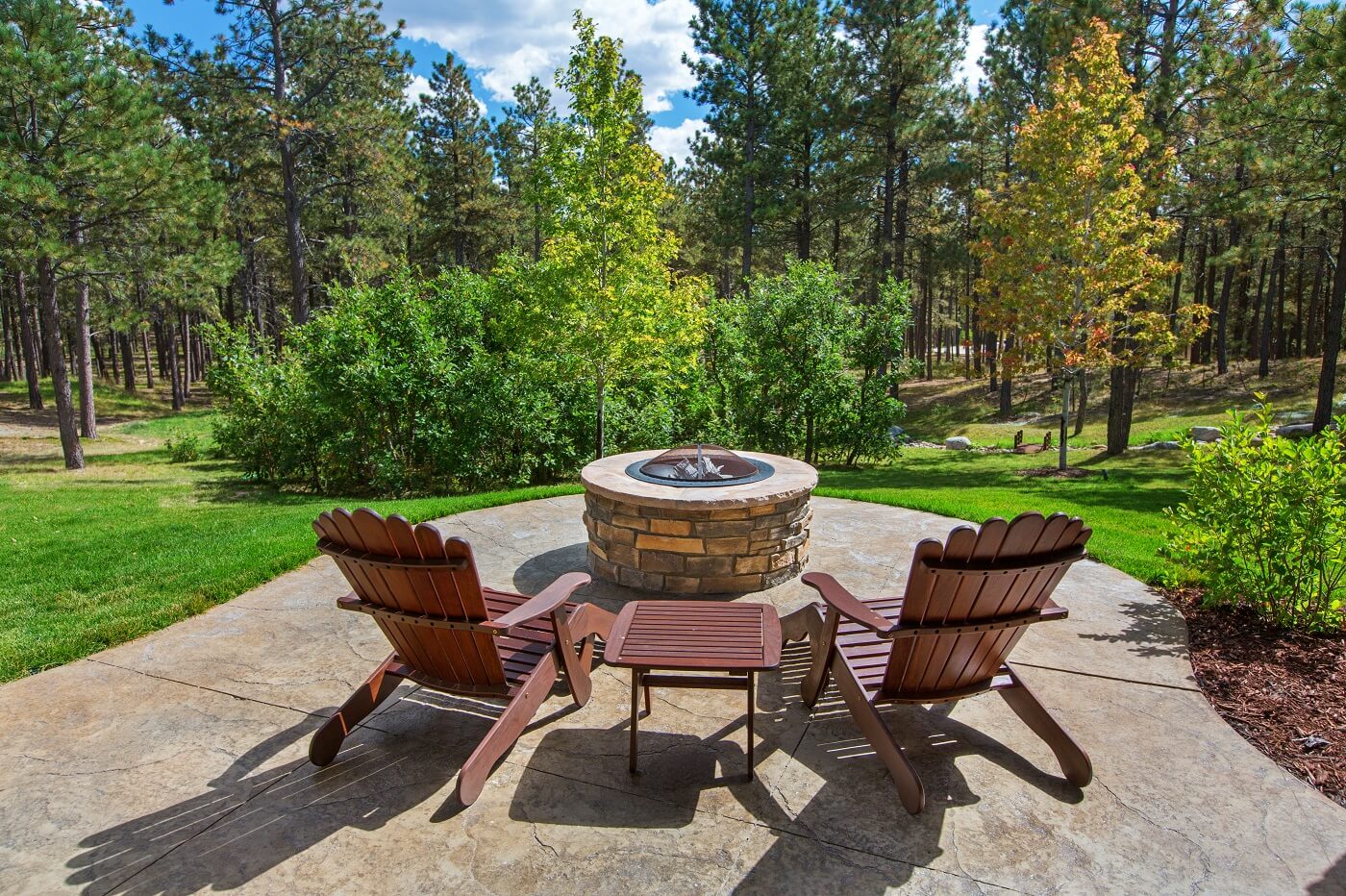 Patio with firepit