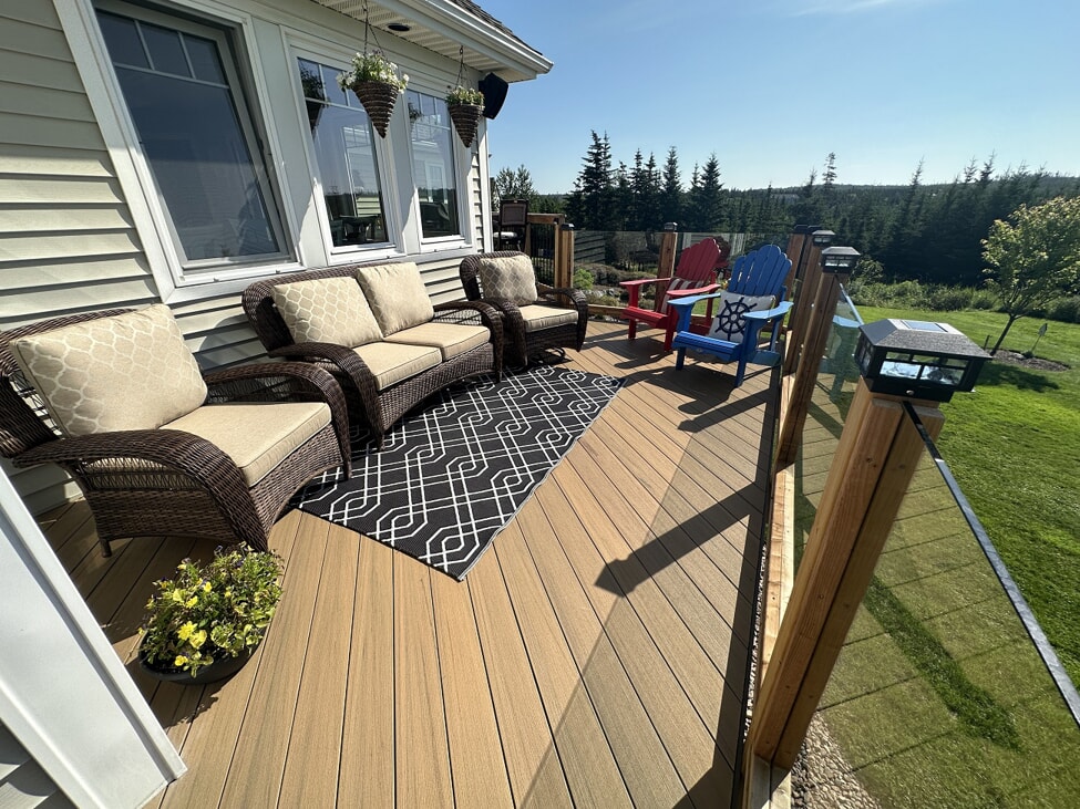 deck furniture on new deck