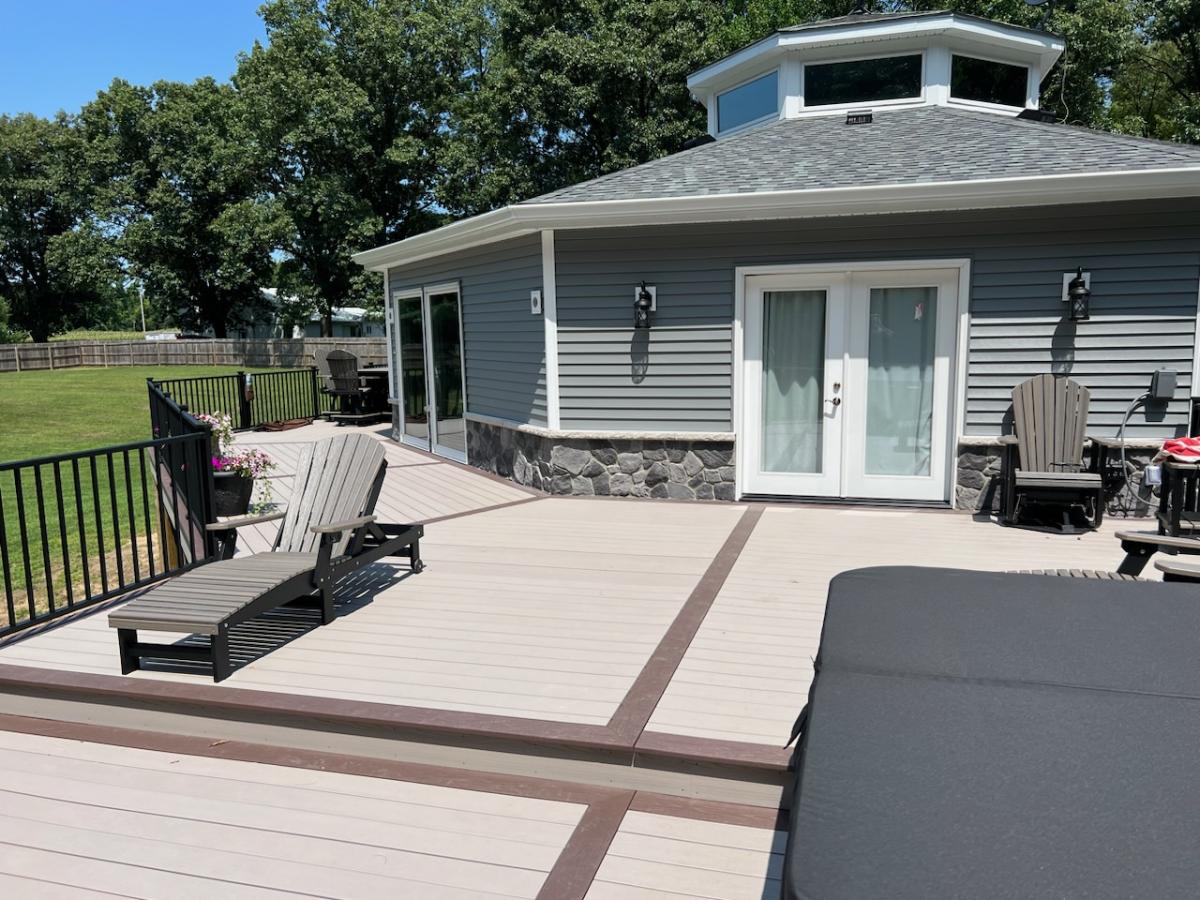 deck with lounge chairs