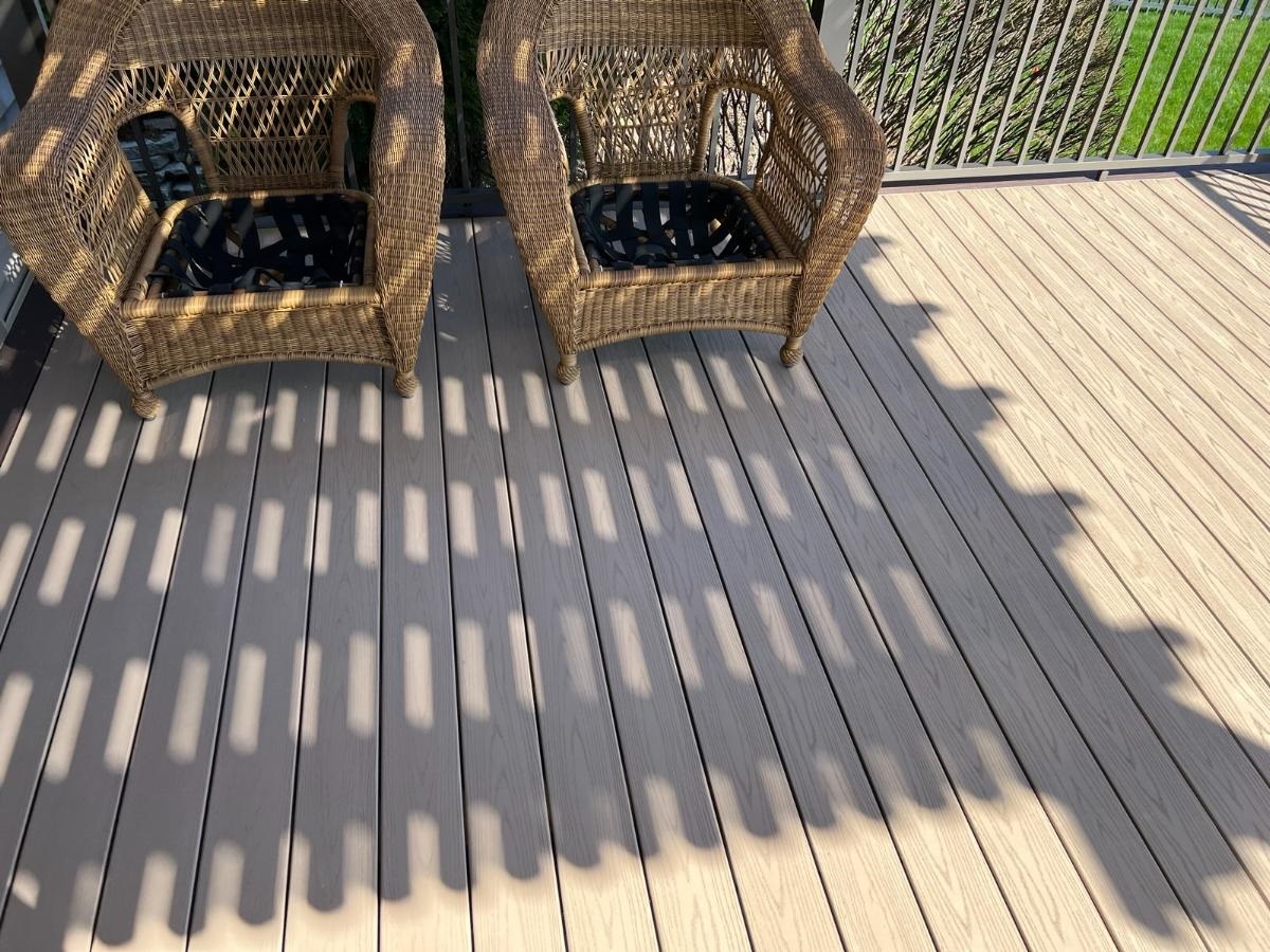 shade output from angle slats on pergola