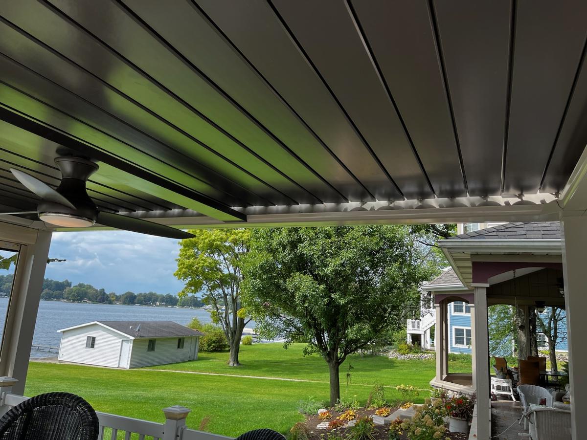 fort wayne louvered roof pergola installers