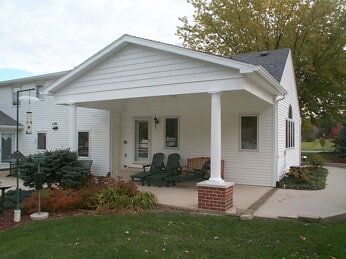 AZEK open porch by pool in Fort Wayne