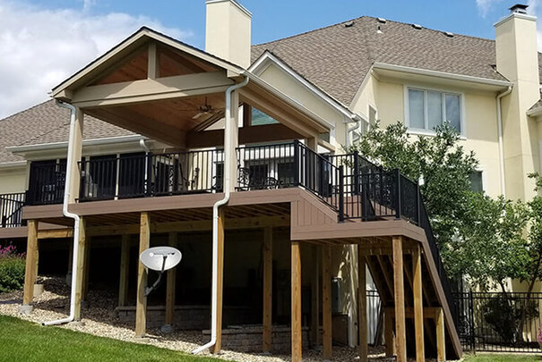 elevated covered deck