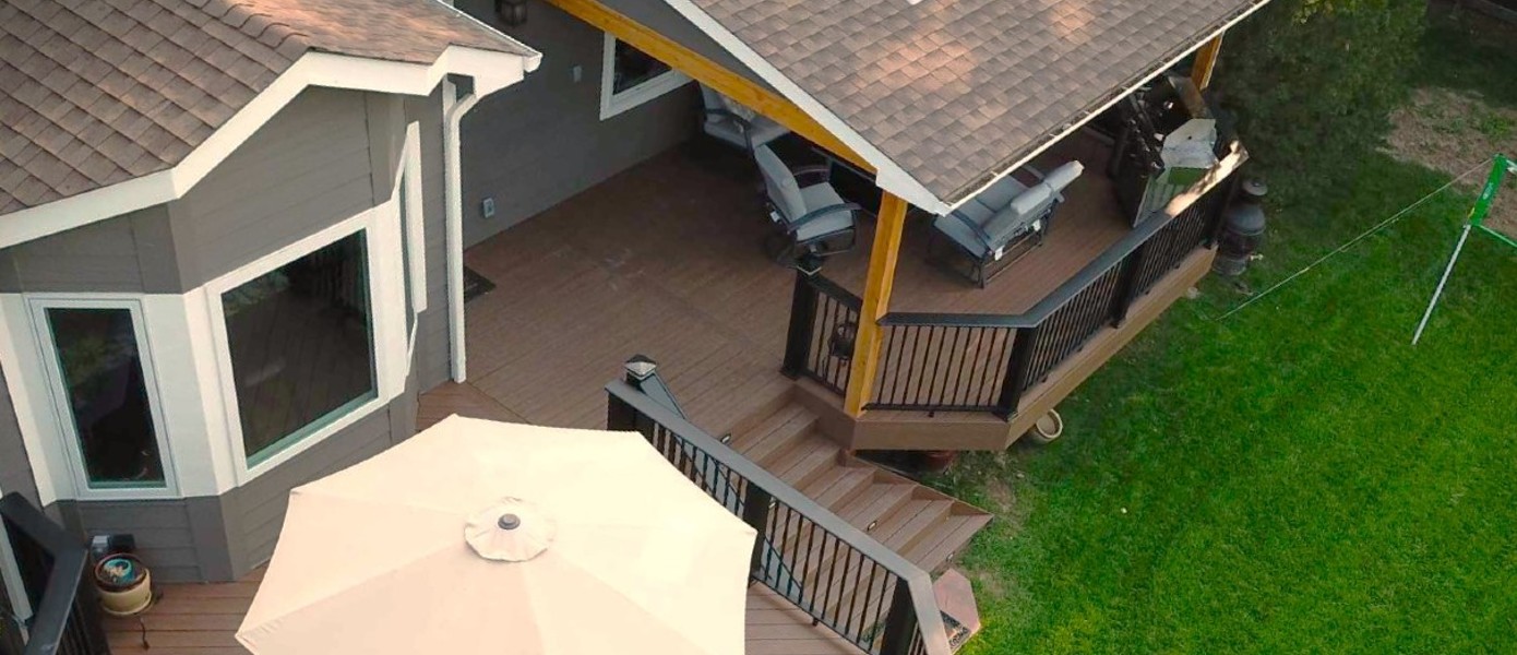 Brown outdoor deck