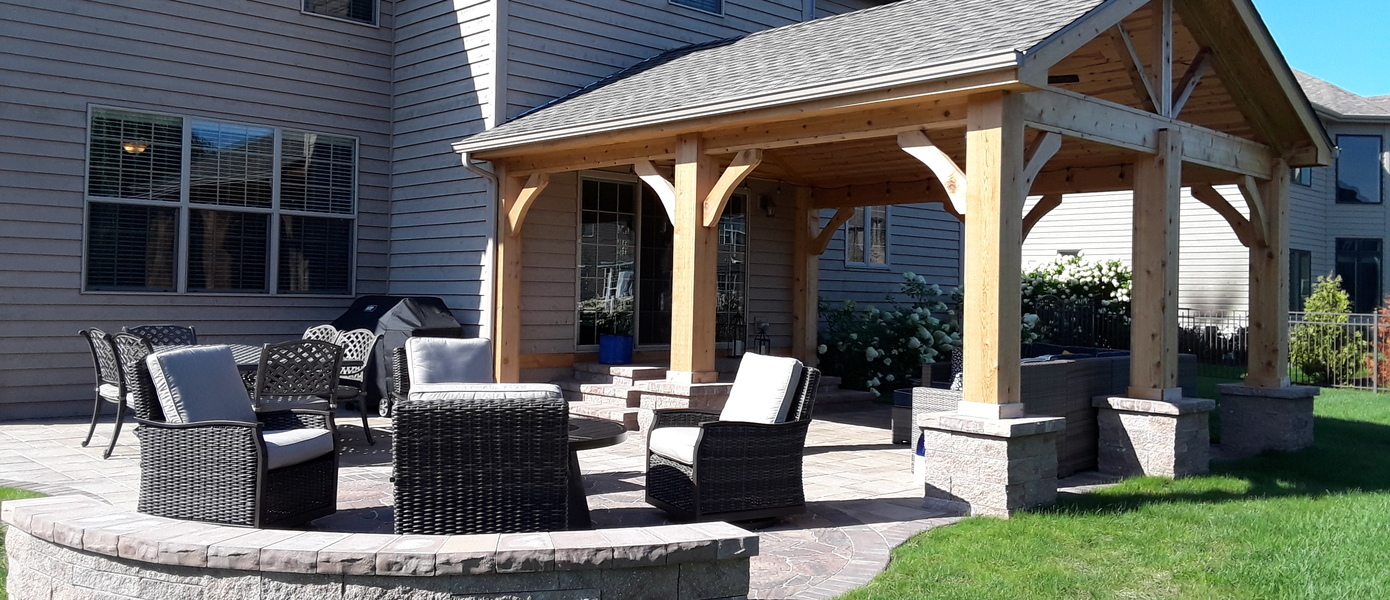 custom patio builders in Greenville, SC combination covered porch