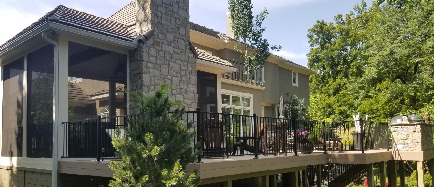 deck with custom porch