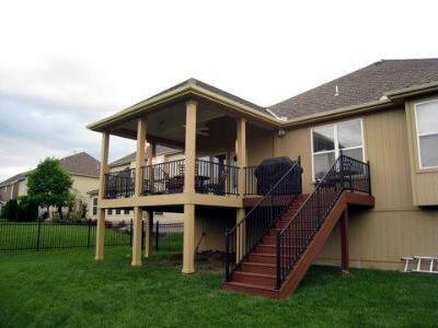 Custom backyard open porch