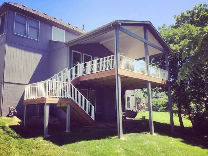 Custom elevated open porch