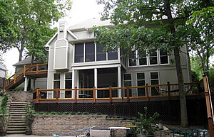 Custom screened porch and deck