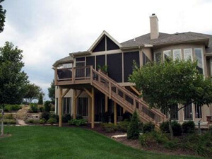 Elevated screened porch