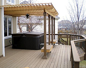 Pergola over hot tub