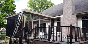 Deck and screened porch construction