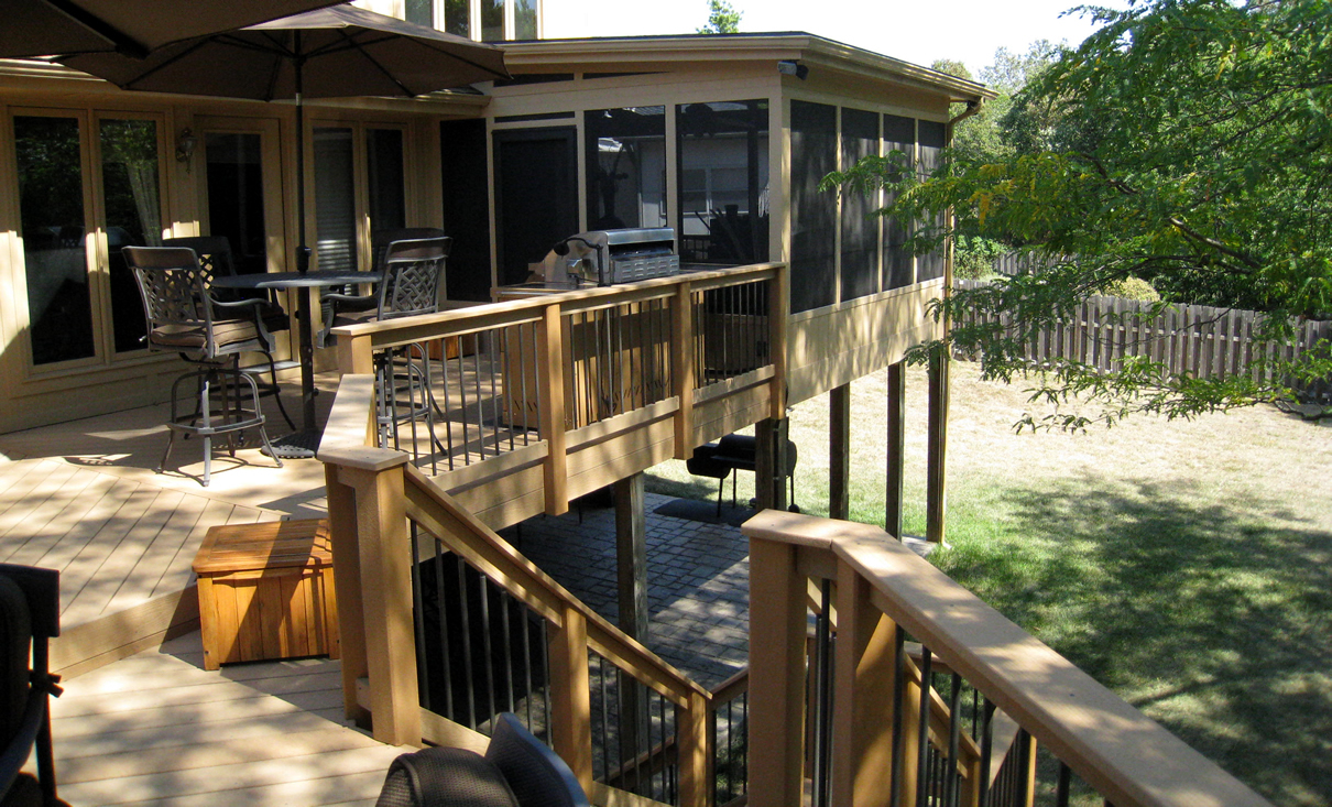 large screened porch