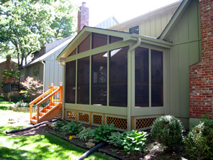 Custom screened porch