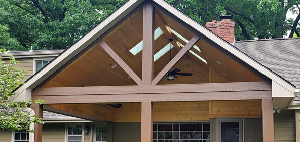 Can I have a gable roof on my covered deck or screened in porch?