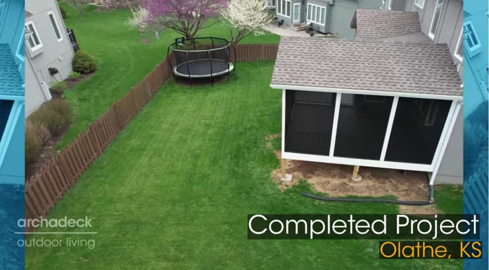 Olathe KS Covered Deck Screen Porch Builder Patio Design