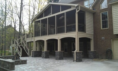 raised closed porch