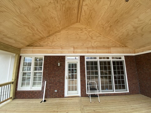 covered porch construction in progress