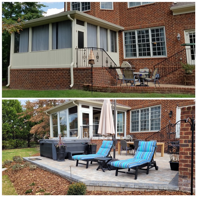 The smart way to upgrade an open screened porch to a 3-season porch.