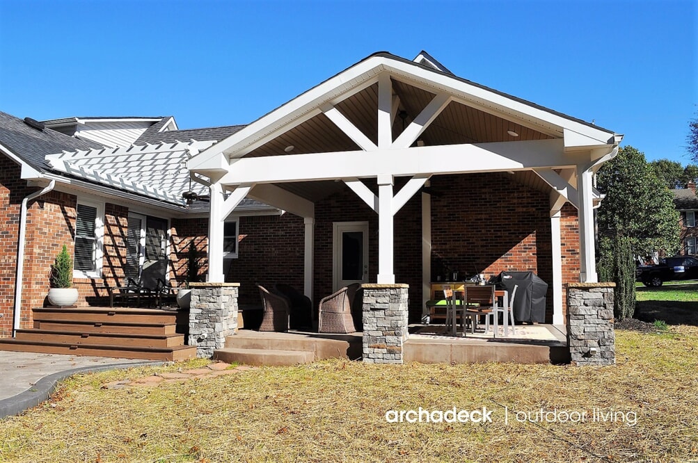 custom covered porch in Nashville