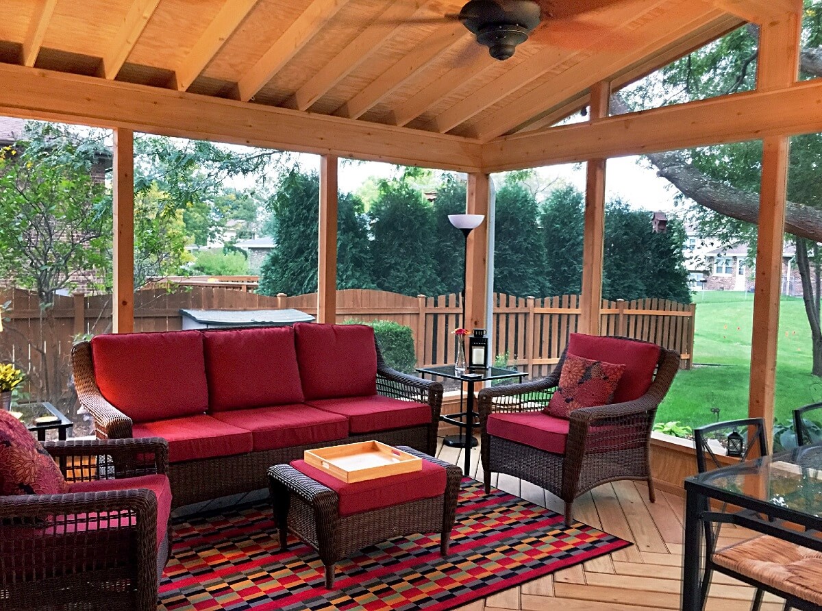 Custom screened porch