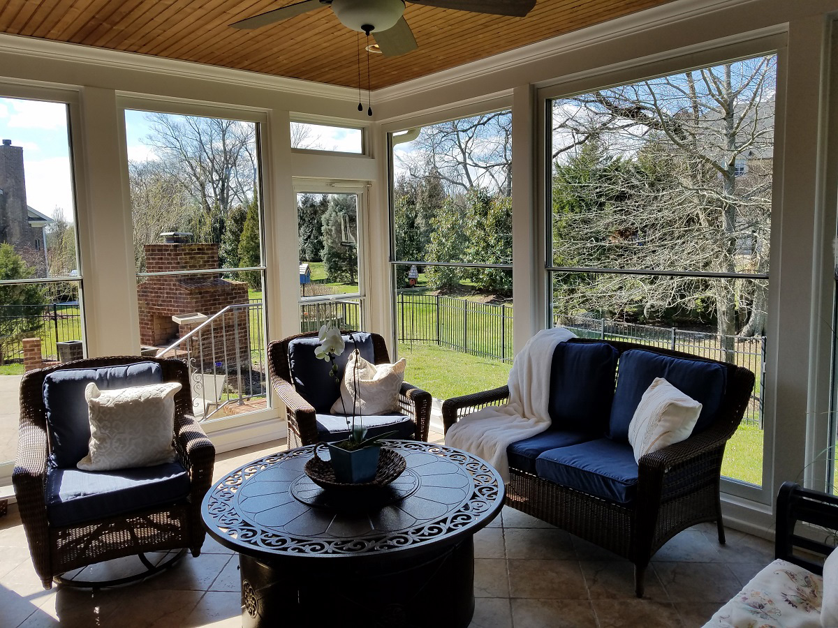 The smart way to upgrade an open screened porch to a 3-season porch.