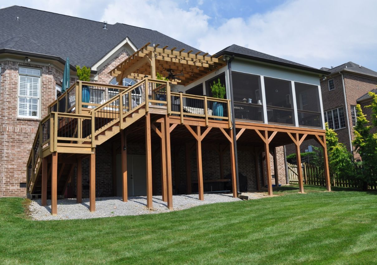 covered deck builders near me, pergola