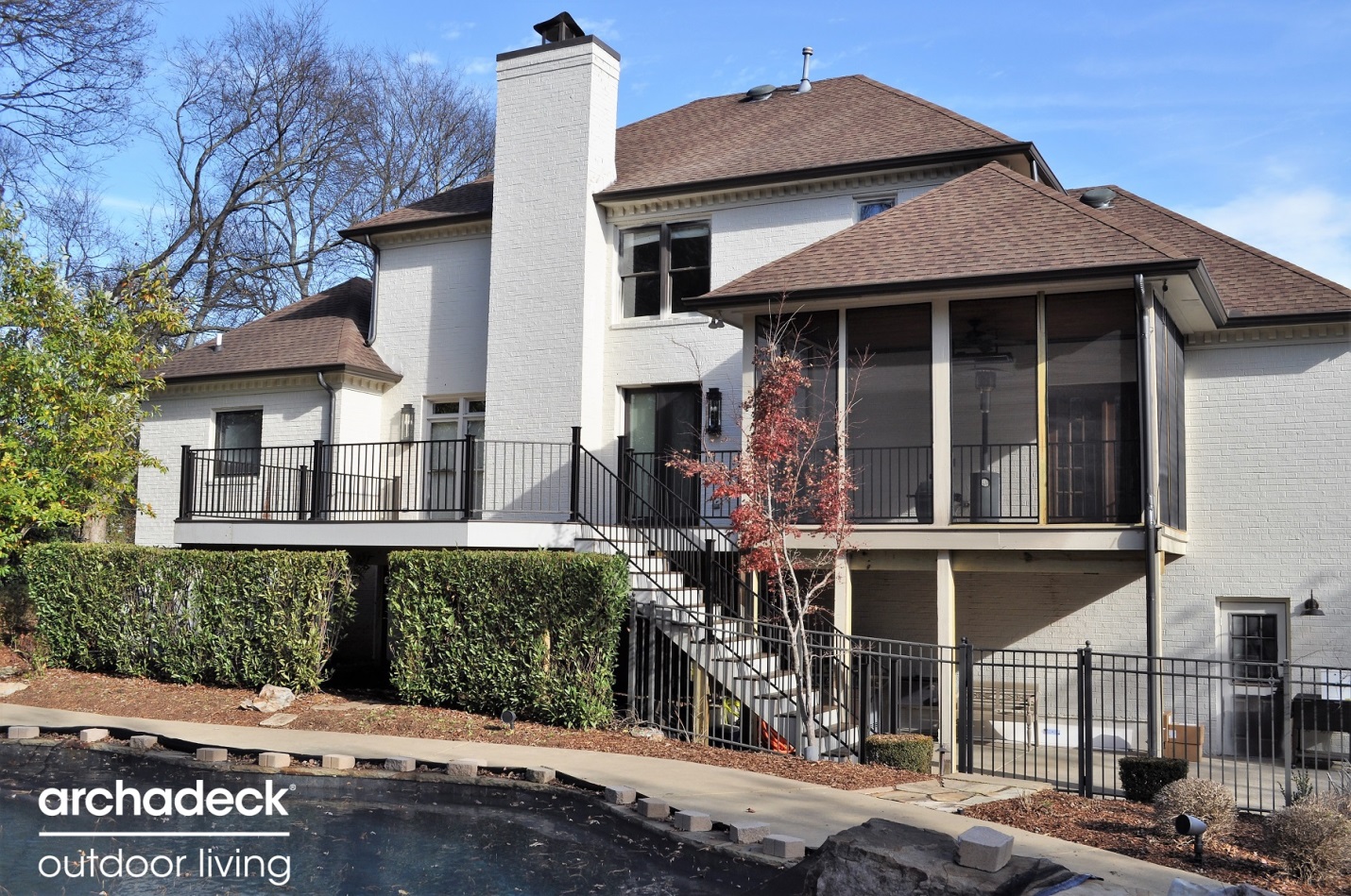 deck and screened porch combo