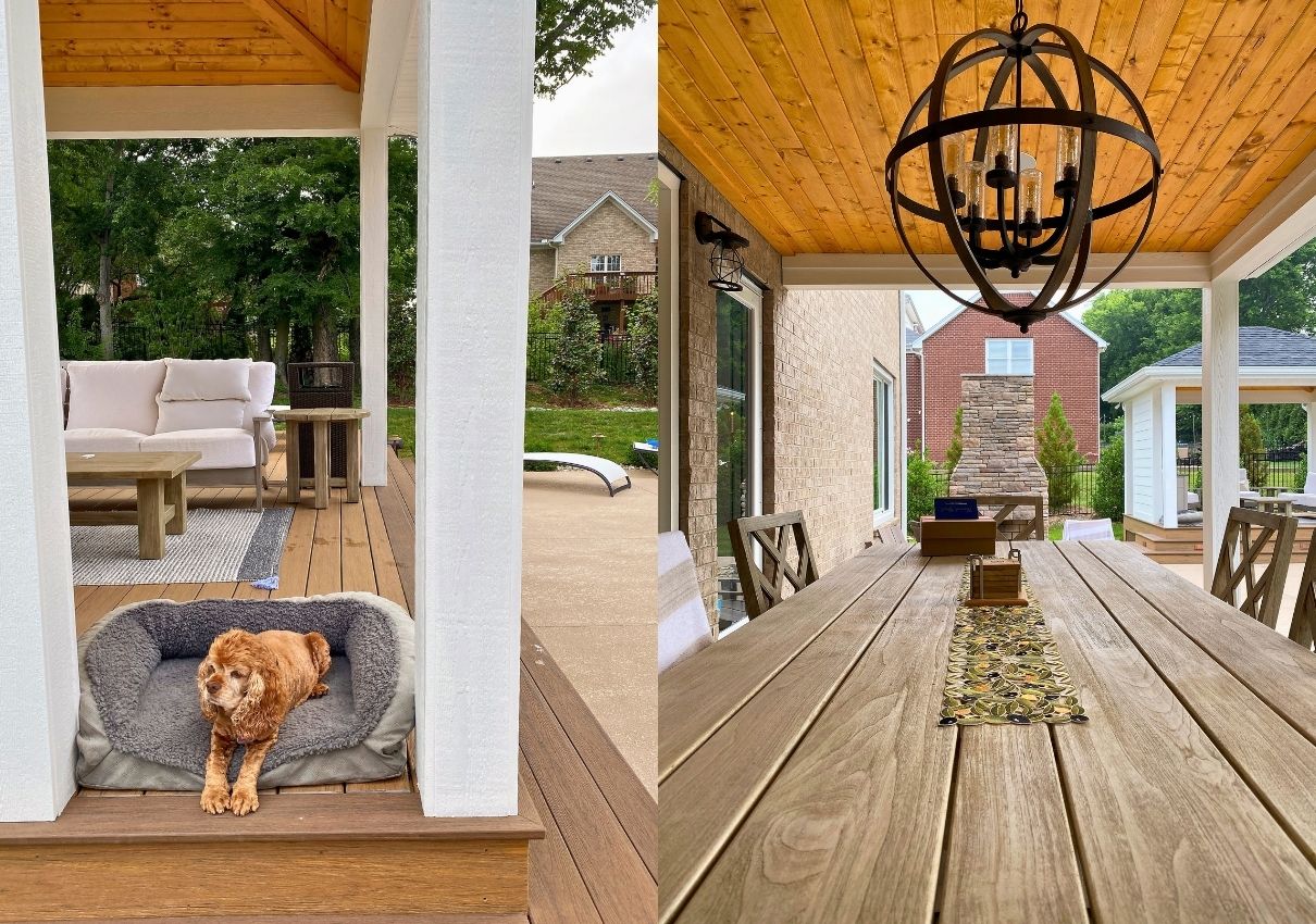free standing covered porch builder nashville area