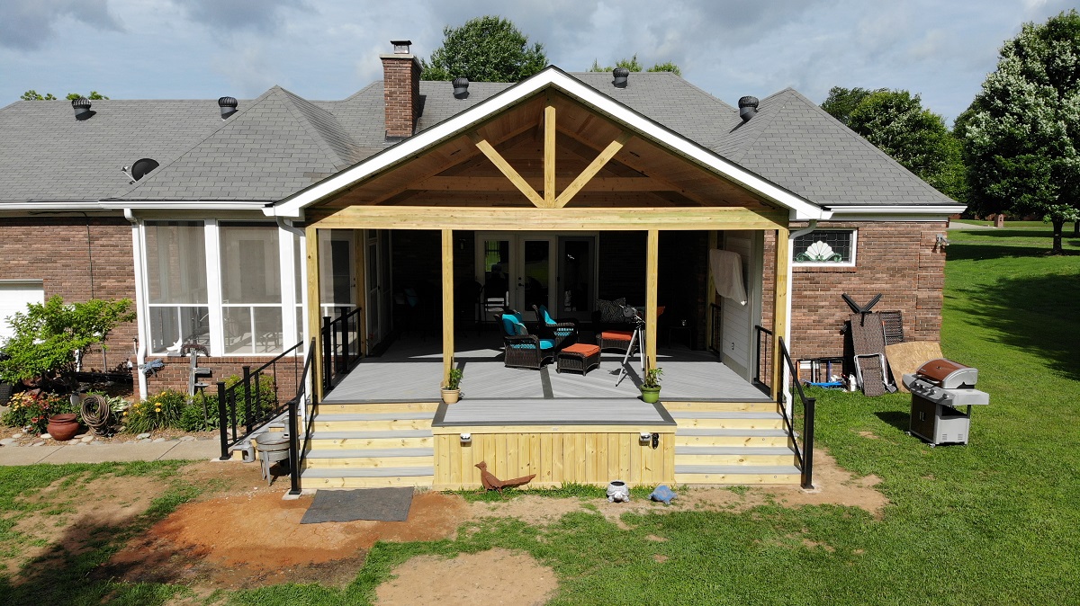 Porch and deck build