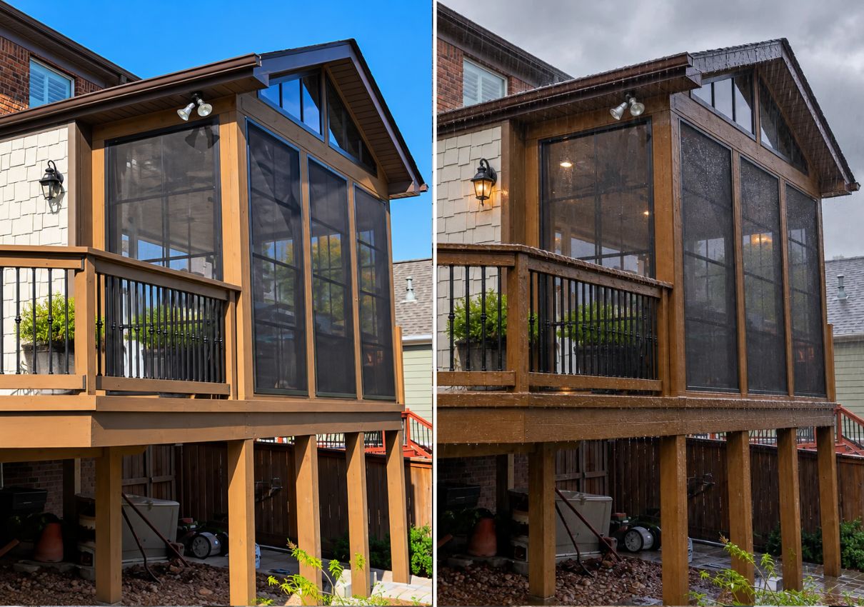 Nashville screened porch with windows