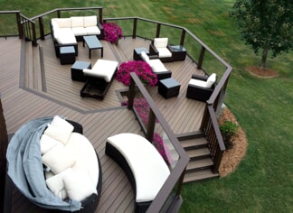 multi level composite deck