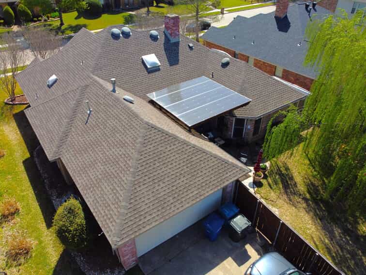 Aerial view of house