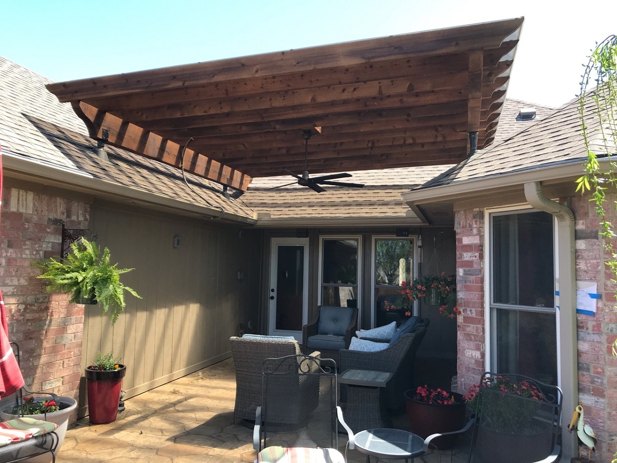 After image of a home outdoor lliving area