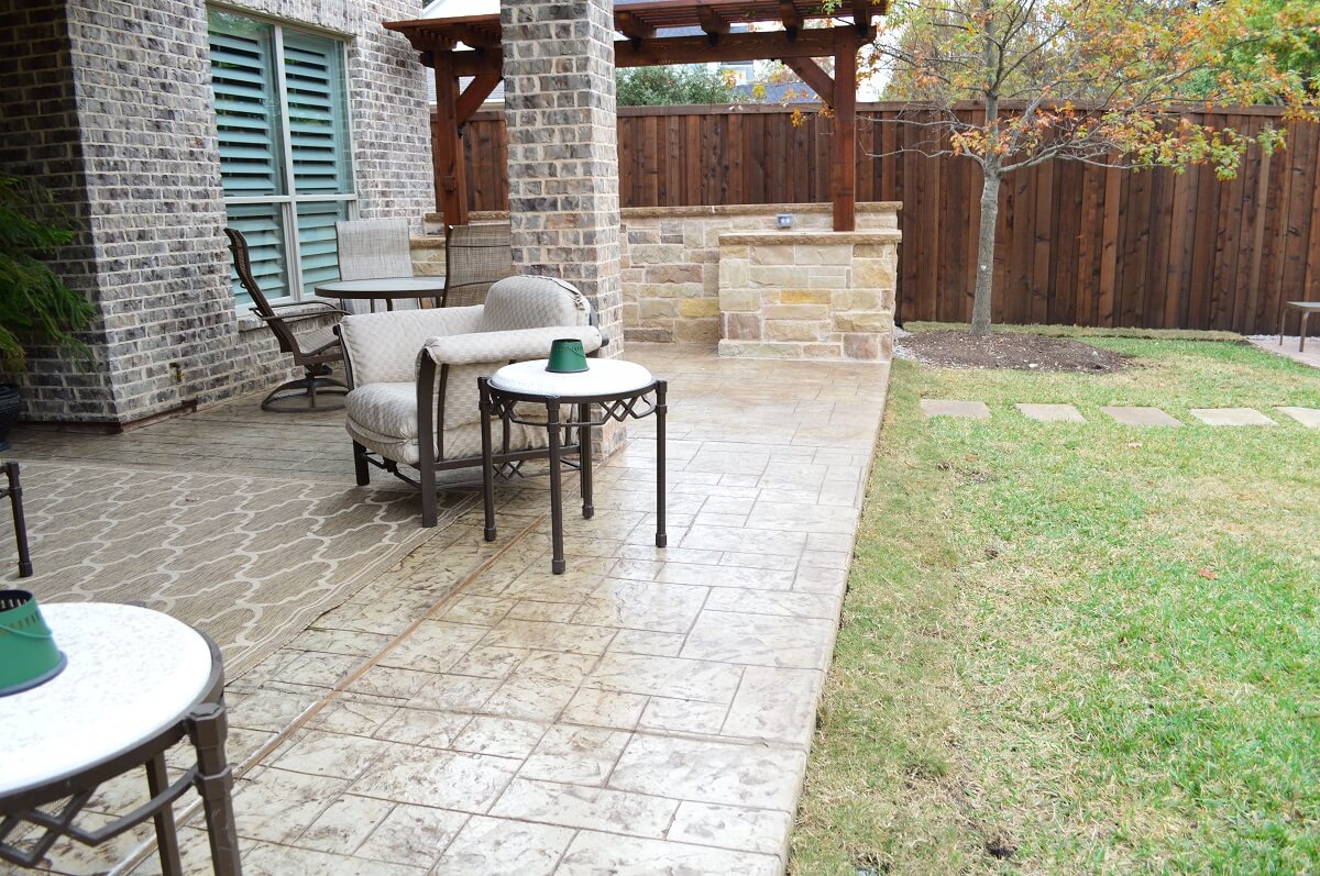 Paver Patio with a pergola