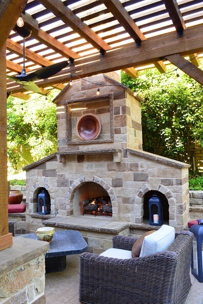 outdoor fireplace