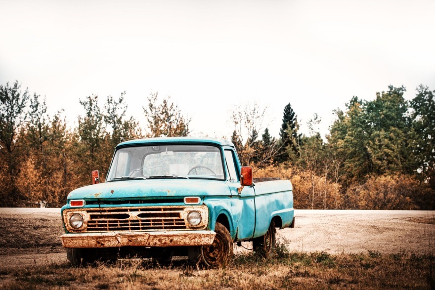 Truck in field 