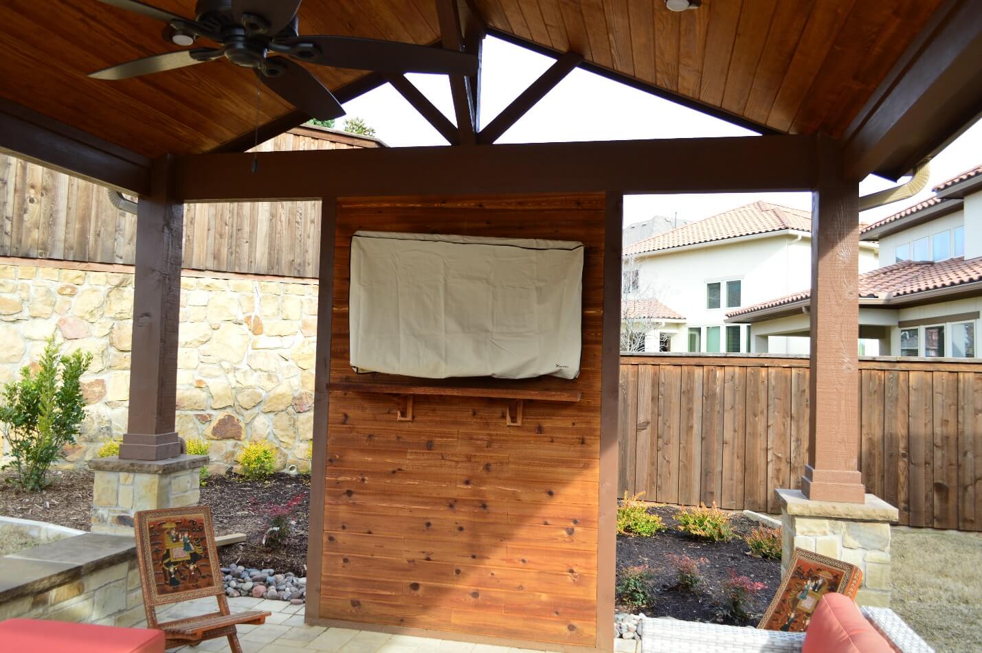 Custom-cedar-TV-wall-and-mantel