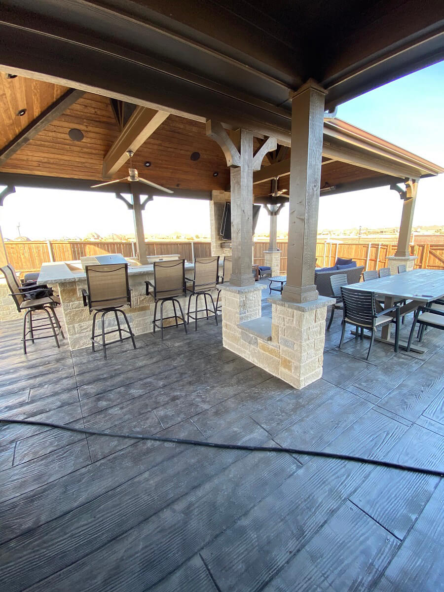 sam s outdoor living forney tx on Fate Tx Homeowners Order Up Perfect Covered Patio For New Home Archadeck Of Northeast Dallas