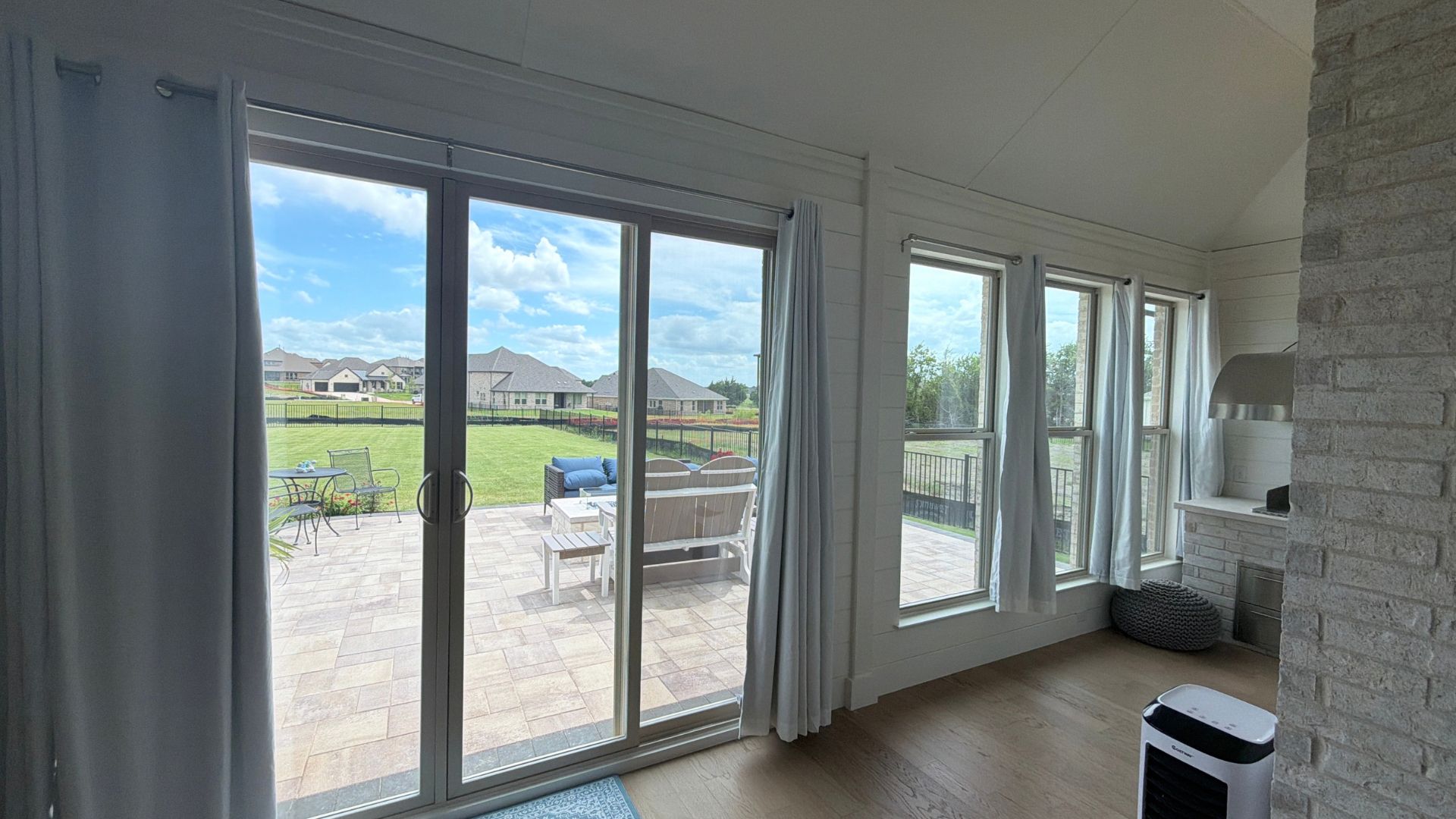 interior of custom 4-season room